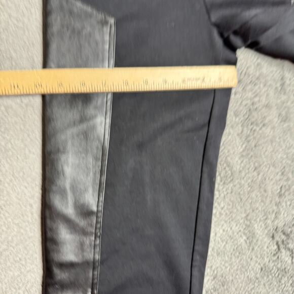 Trouve Nordstrom Womens Pants NWT Black Pull On Leggings Faux Leather Size L - Picture 7 of 9